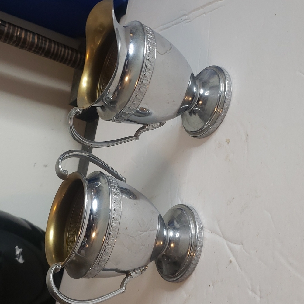 Royal Rochester Chrome Sugar & Milk Holders